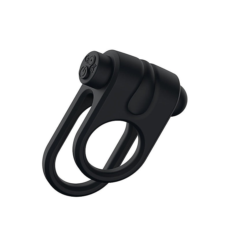 Silicone USB Rechargeable Cock & Balls Ring by Passion Play - Vibrating Cock Rings