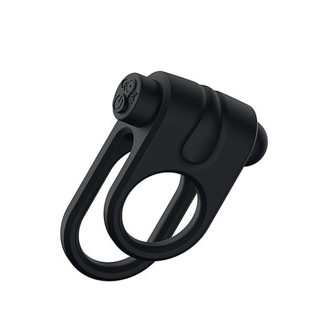 Silicone USB Rechargeable Cock & Balls Ring by Passion Play - Vibrating Cock Rings