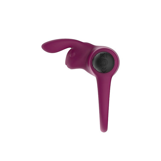 Silicone Rabbit Vibrating Penis and Balls Cock Ring - Vibrating Cock Rings