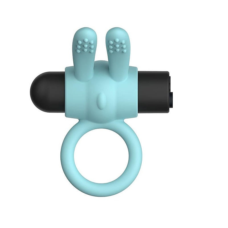 Passion Play Silicone Rechargeable Rabbit Vibrating Cockring - Vibrating Cock Rings