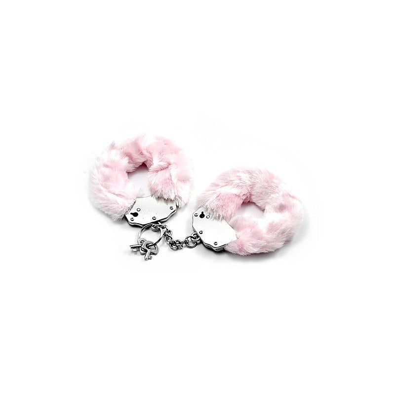 Fetish Pleasure Fluffy Hand Cuffs by Lovetoy - Cuffs And Restraints