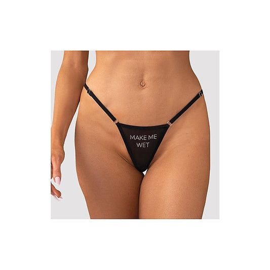 Make Me Wet Printed Sexy Womens Thong by Obsessive - G-Strings, Panties and Shorts