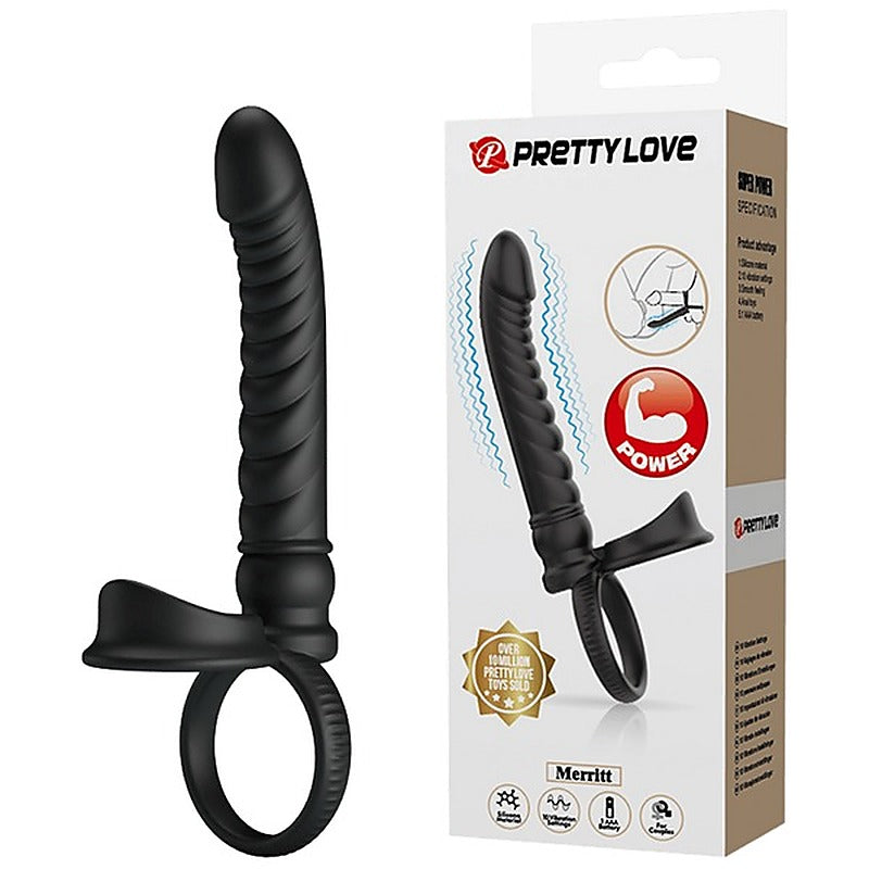 Merritt Vibrating Cockring with Anal Probe by Baile - Vibrating Cock Rings
