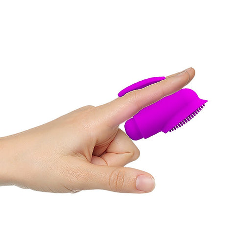 Freda 12 Functions Rechargeable Finger Sleeve Vibrator - Finger and Tongue Vibrators