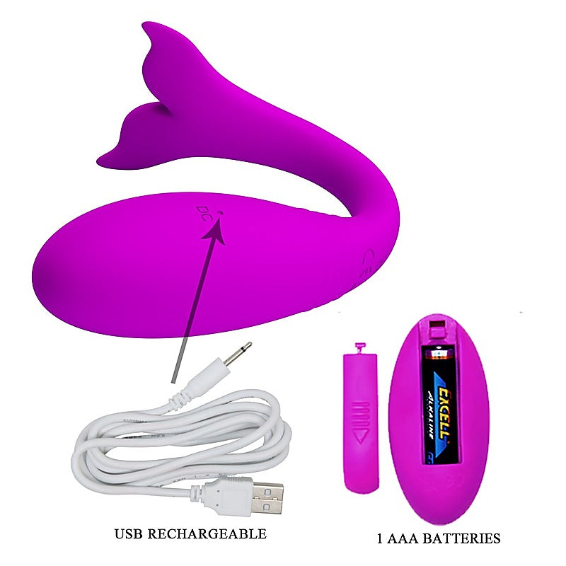 Jordyn Whale Remote Control Couples Vibrator by Baile - Sex Toys For Couples