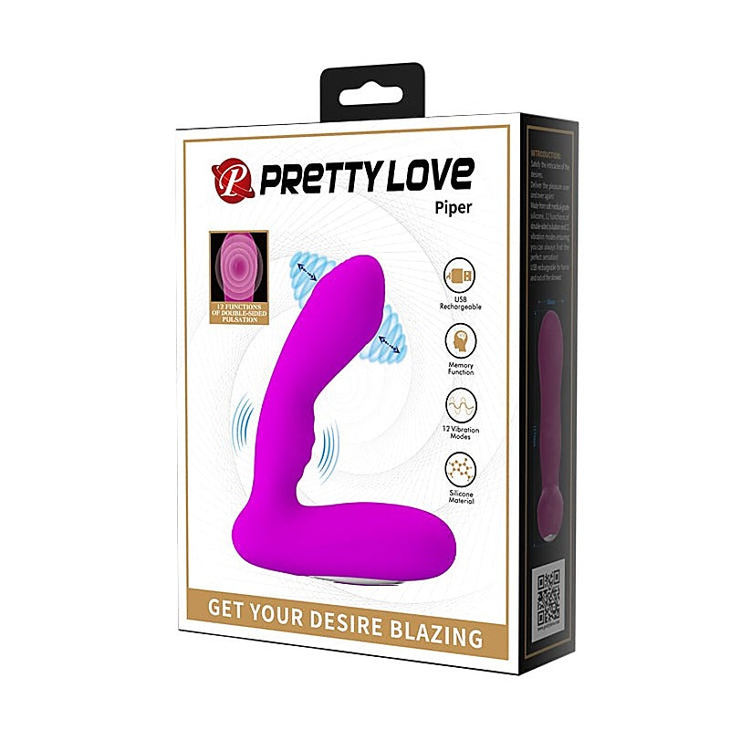 Piper USB Rechargeable Silicone Prostate Vibrator by Baile - Prostate Toys