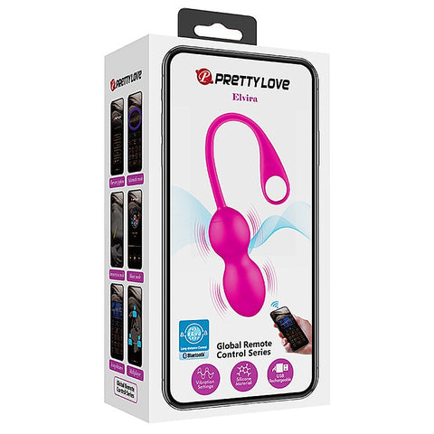Baile Elvira 12 Functions Rechargeable Vibrating Kegel Ball - Love Eggs and Kegel Exercisers