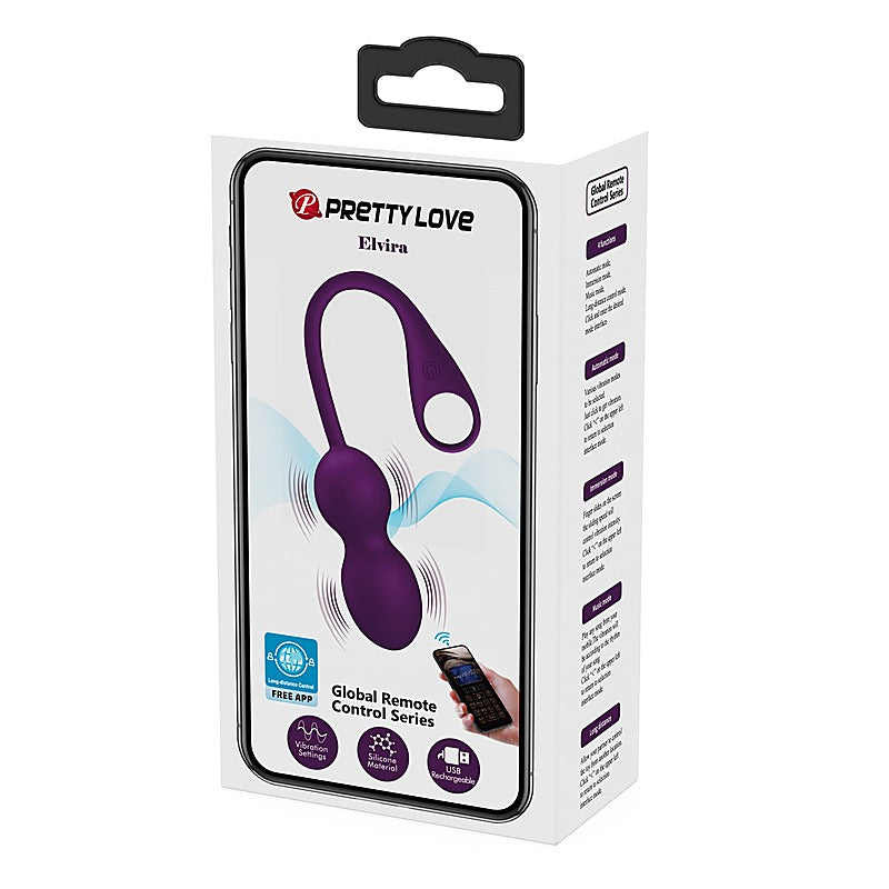 Baile Elvira 12 Functions Rechargeable Vibrating Kegel Ball - Love Eggs and Kegel Exercisers