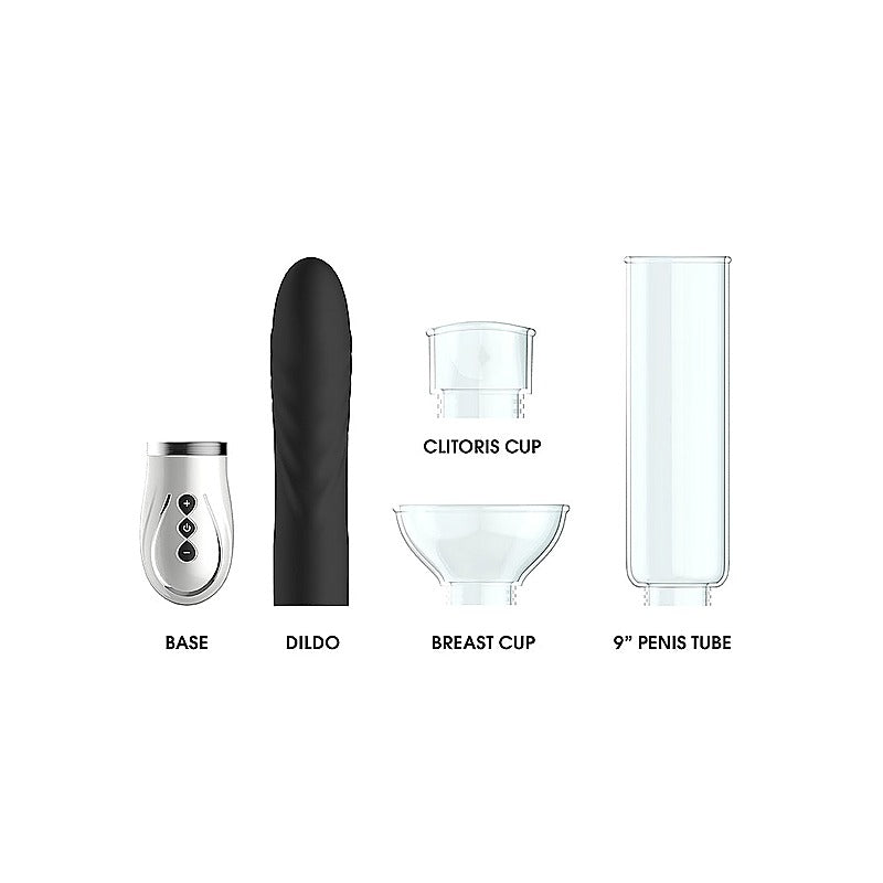 Shots Pumped Twister 4 in 1 Rechargeable Couples Pump Kit - Sex Toys For Couples
