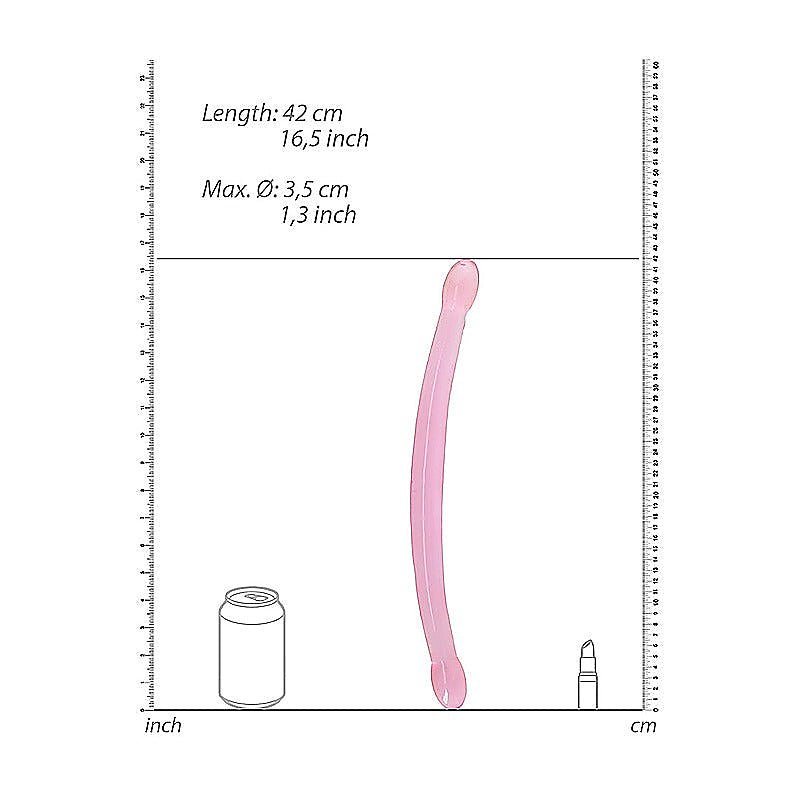 42 cm Huge Non Realistic Double Dong by Shots Toys - Non-Realistic Dildos