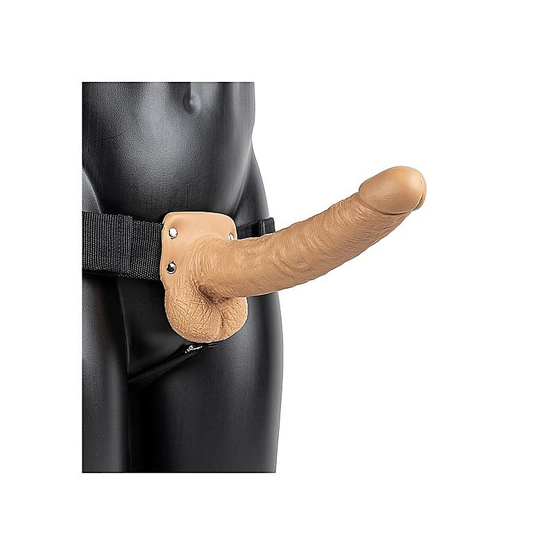 RealRock Hollow Strapon with Balls by Shots Toys - Strap On Sextoys