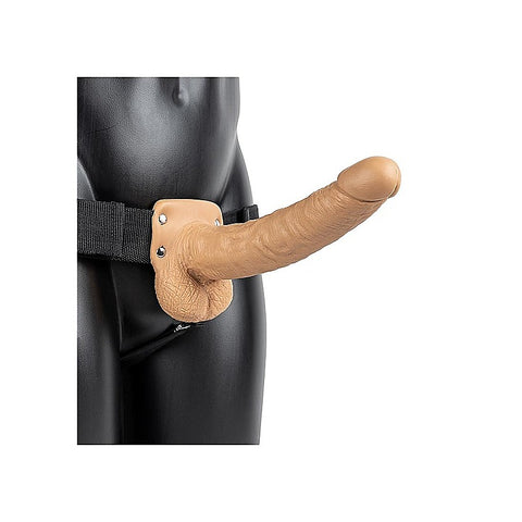 RealRock Hollow Strapon with Balls by Shots Toys - Strap On Sextoys