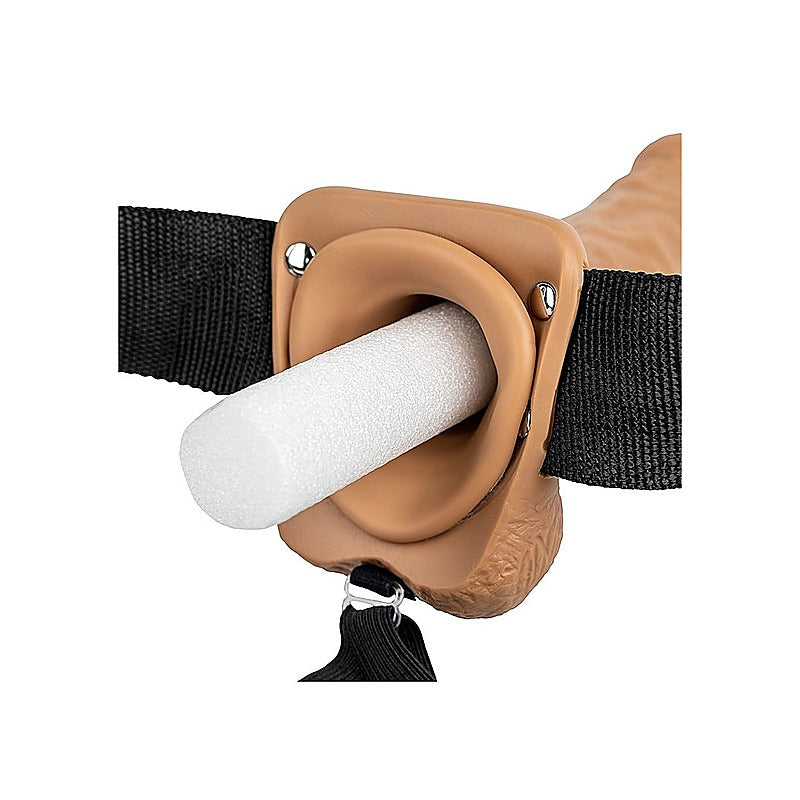 RealRock Hollow Strapon with Balls by Shots Toys - Strap On Sextoys