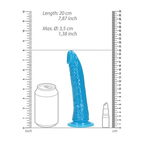 7 Inch Slim Glow in the Dark Neon Dildo by Shots Toys - Realistic Dildos