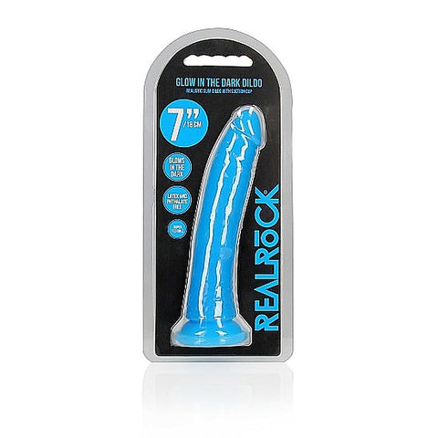 7 Inch Slim Glow in the Dark Neon Dildo by Shots Toys - Realistic Dildos