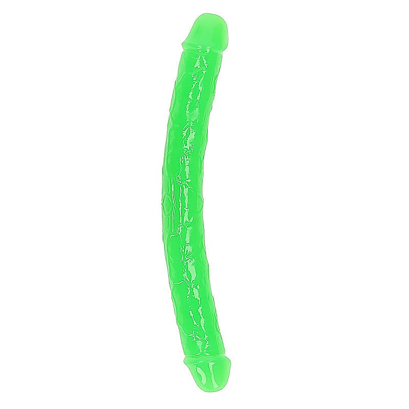 12 Inch Glow in the Dark Neon Double Dong by Shots Toys - Double Ender