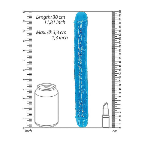 12 Inch Glow in the Dark Neon Double Dong by Shots Toys - Double Ender