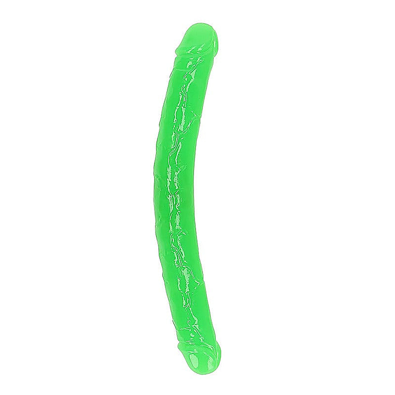 15 Inch Glow in the Dark Neon Double Dong by Shots Toys - Double Ender