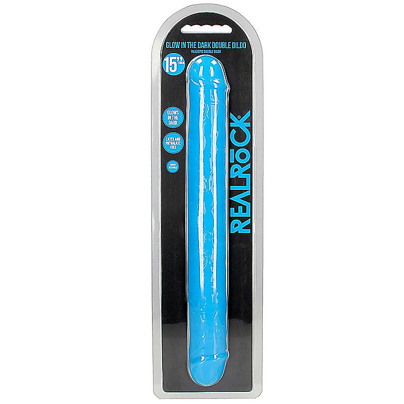 15 Inch Glow in the Dark Neon Double Dong by Shots Toys - Double Ender