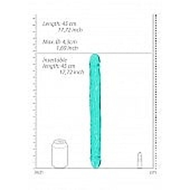 Crystal Clear 18 Inches Realistic Double Dong by Shots Toys - Double Ender