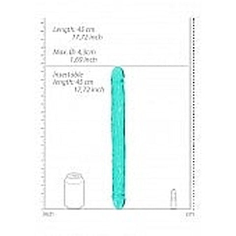Crystal Clear 18 Inches Realistic Double Dong by Shots Toys - Double Ender
