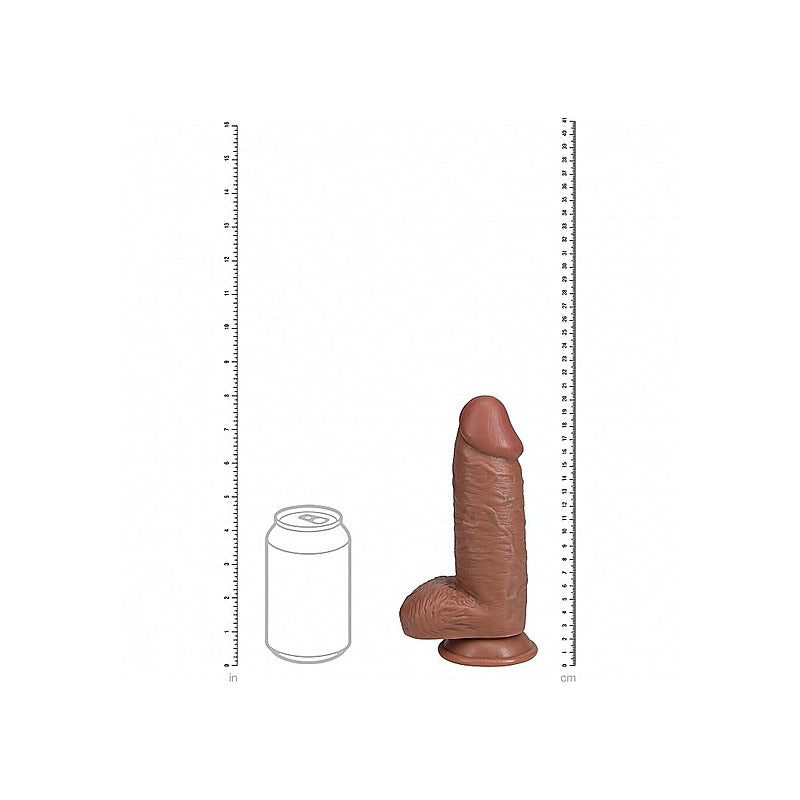 RealRock Extra Thick Straight Dong with Balls by Shots Toys - Realistic Dildos