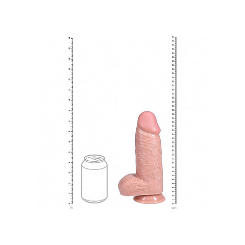 RealRock Extra Thick Straight Dong with Balls by Shots Toys - Realistic Dildos