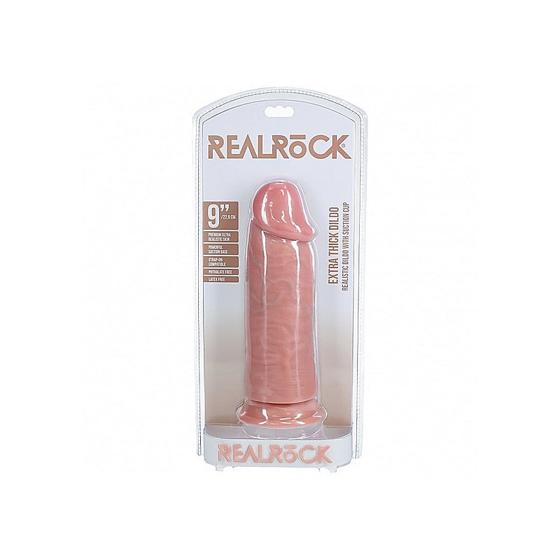 RealRock Extra Thick Straight Dong by Shots Toys - Realistic Dildos