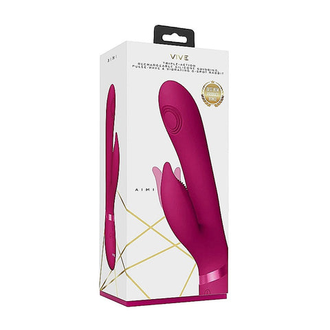AIMI Rechargeable Triple Motor Swinging Rabbit Vibe - Rabbit Vibrators