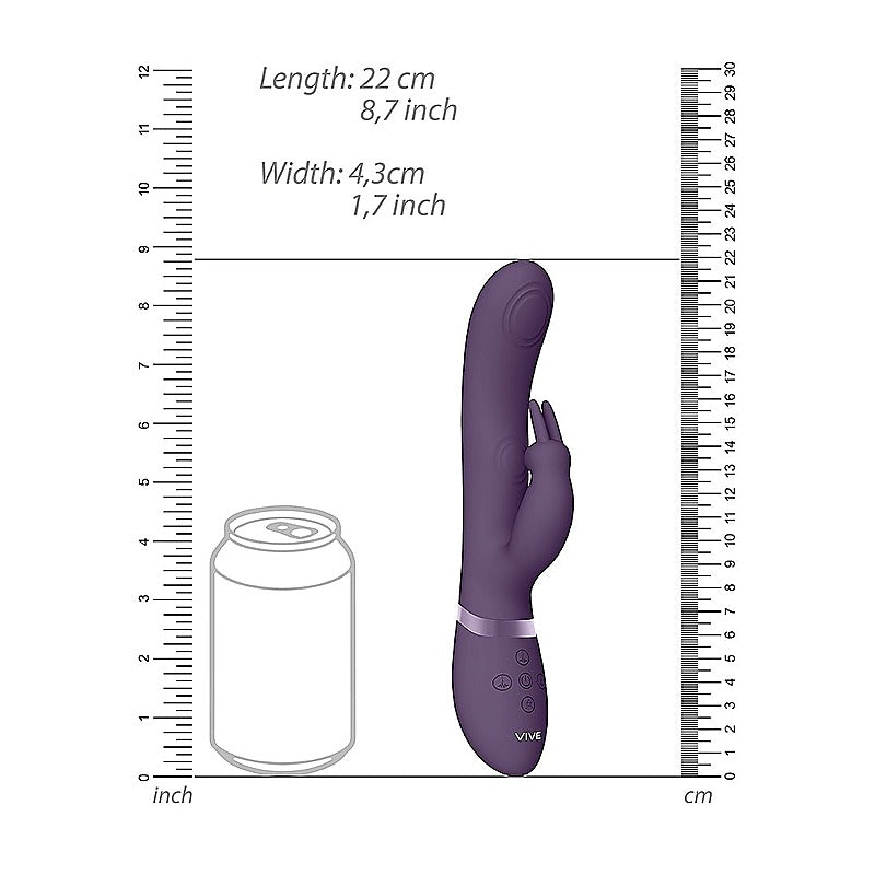 May Rechargeable Silicone Dual Pulse Wave Rabbit Vibe - Rabbit Vibrators