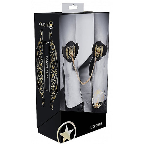 Ouch! London Collection Bondage Leg Cuffs by Shots Toys - Cuffs And Restraints