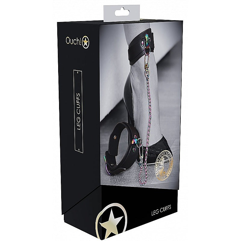 Ouch! Venice Collection BDSM Leg Cuffs by Shots Toys - Cuffs And Restraints