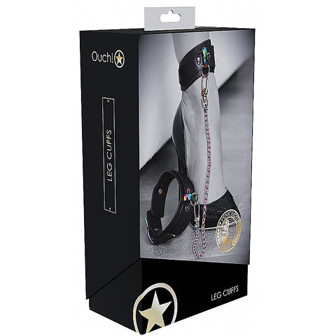 Ouch! Venice Collection BDSM Leg Cuffs by Shots Toys - Cuffs And Restraints