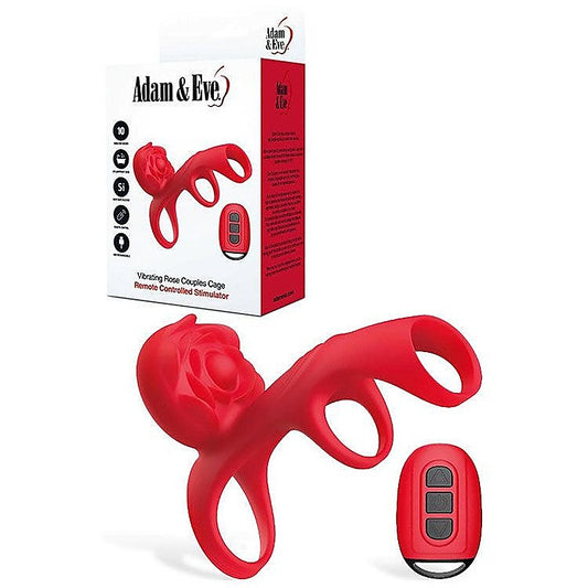 Vibrating Rose Couples Cage by Adam & Eve Sextoys - Male Chastity