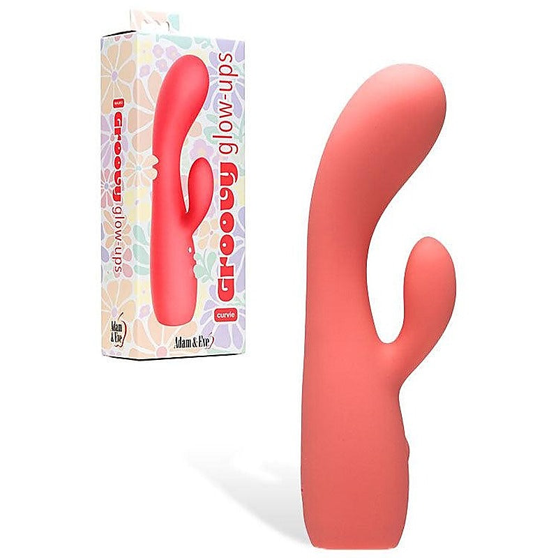 GROOVY GLOW-UPS Curvie Rechargeable Rabbit Vibe - Rabbit Vibrators
