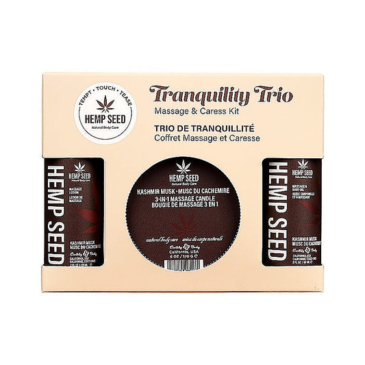 Hemp Seed Tranquility Trio Scented Massage & Caress Kit - Massage Oils and Lubricants