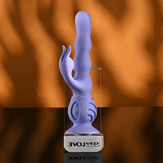 Evolved WIGGLY BUNNY Rabbit Vibrator with Suction Base - Rabbit Vibrators