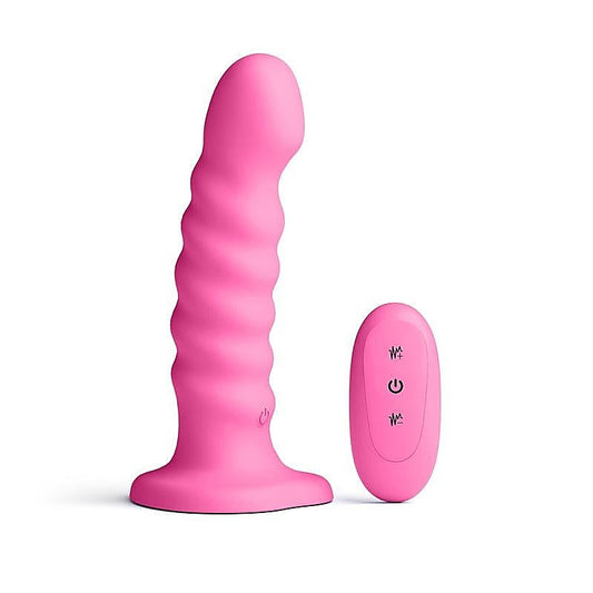 Colours Ribbed 6 Inch Vibrating Silicone Dildo - Vibrating Dildos