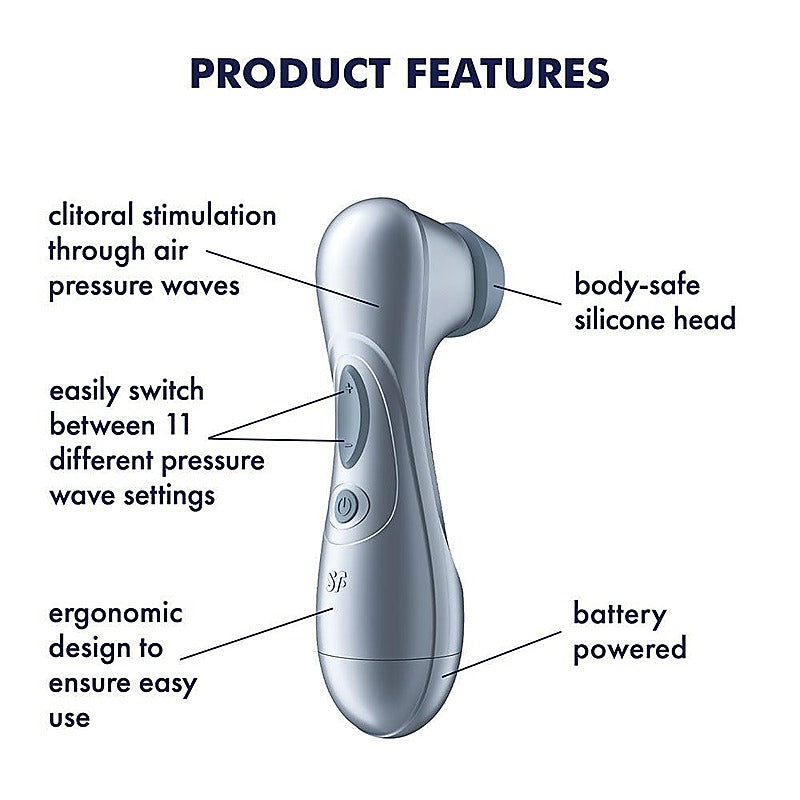 Pro 2 Battery Series Touch-Free Clitoral Stimulator Clit - Clit Ticklers and Pulsators