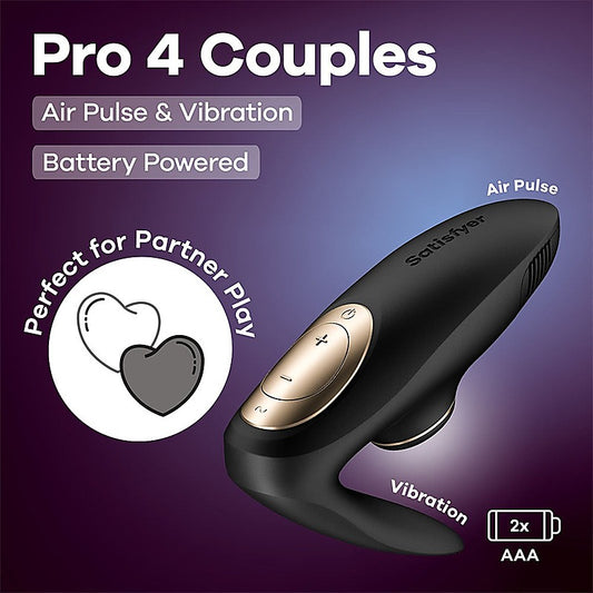 Pro 4 Battery Series U-Shaped Couples Vibrator By Satisfyer - Clit Ticklers and Pulsators