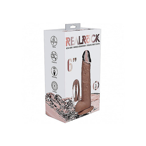 REALROCK Metal Head 6 Inch Realistic Vibrating Dildo - Vibrating Dildos