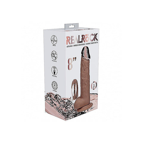 REALROCK Metal Head 8 Inch Realistic Vibrating Dildo - Vibrating Dildos
