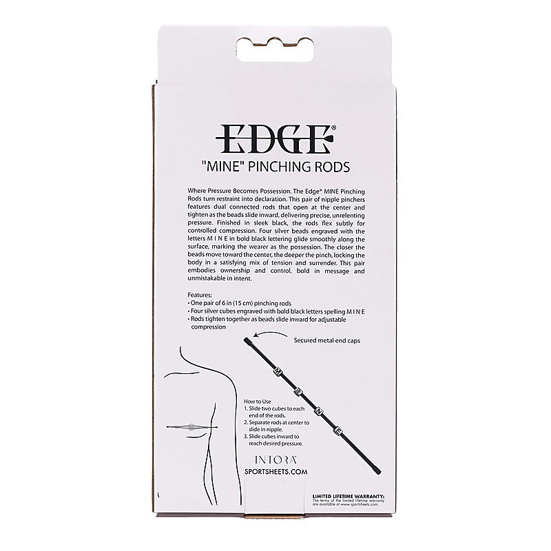 Premium EDGE MINE Pinching Rods by Sportsheets - Nipple and Clit Clamps