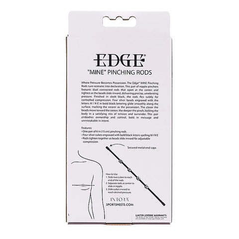 Premium EDGE MINE Pinching Rods by Sportsheets - Nipple and Clit Clamps