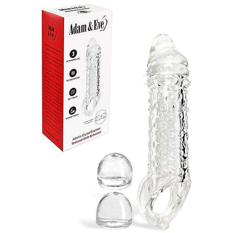 ADAMS CRYSTAL Penis Extender Sleeve by Adam & Eve - Penis Sleeves and Extenders