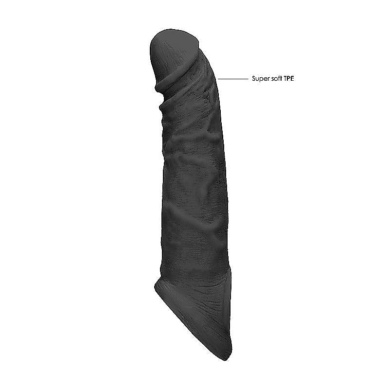 REALROCK 8 Inch Realistic Penis Extender with Cock Rings - Penis Sleeves and Extenders