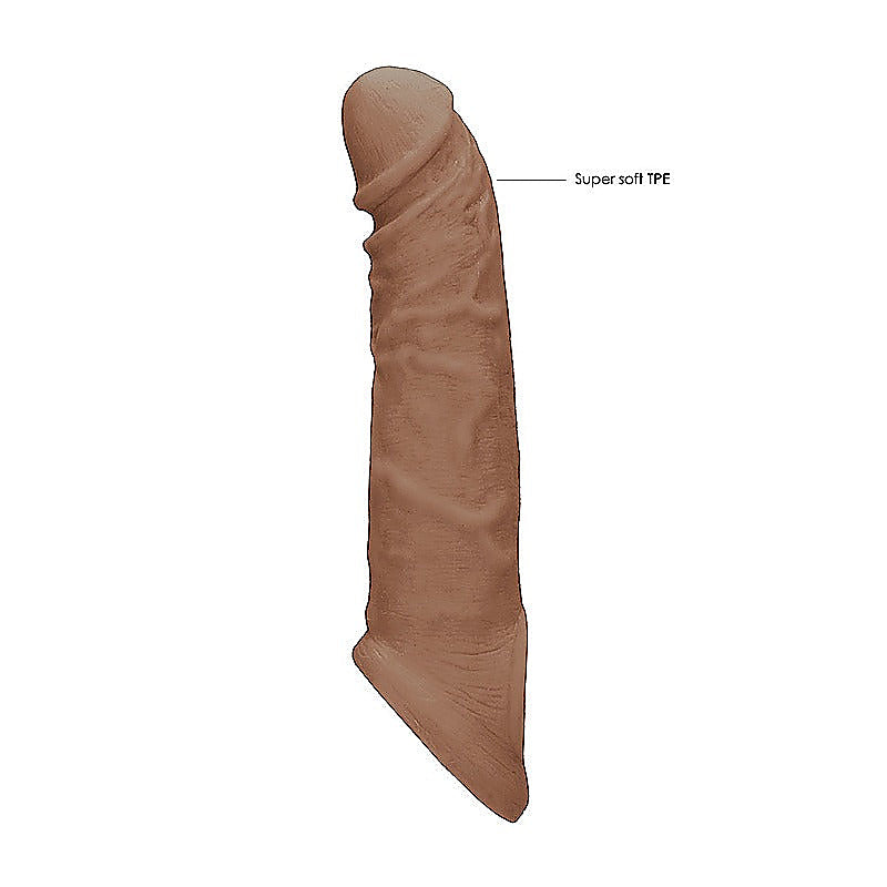 REALROCK 8 Inch Realistic Penis Extender with Cock Rings - Penis Sleeves and Extenders