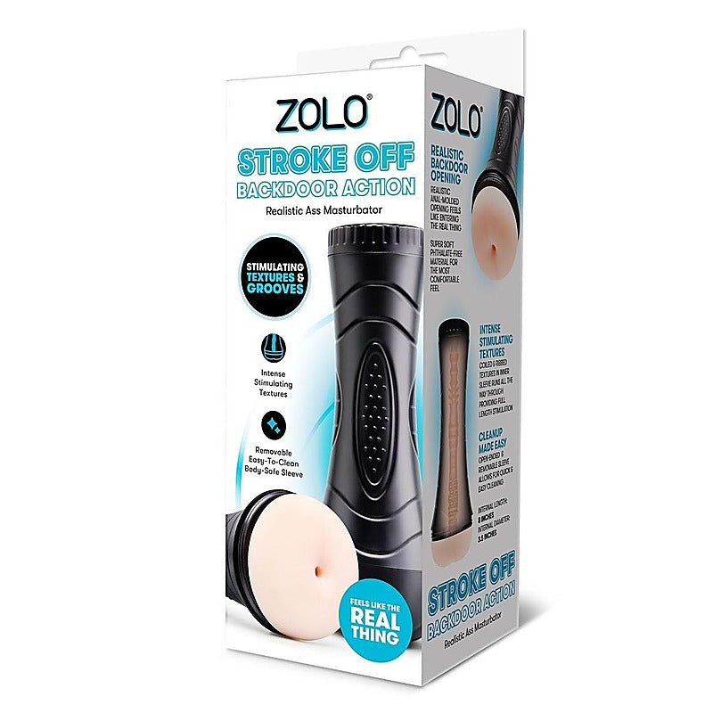 Zolo STROKE OFF Backdoor Action Stroker by Xgen Products - Masturbators and Strokers