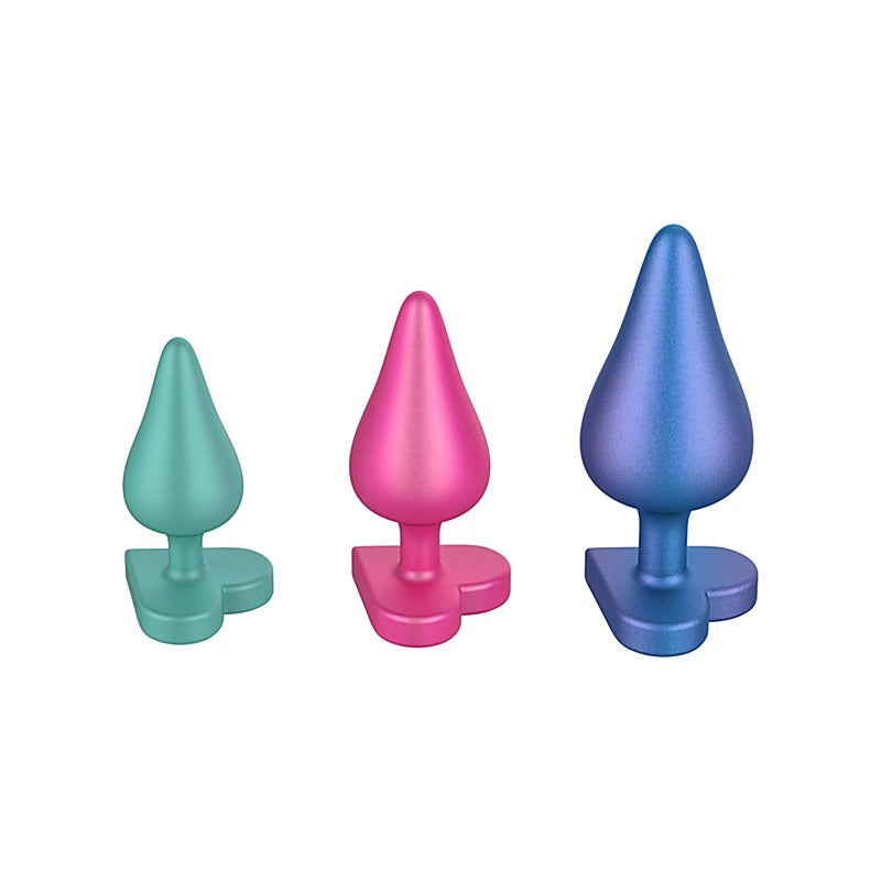 Romp Luster Silicone Butt Plugs Set by Love Honey - Butt Plugs
