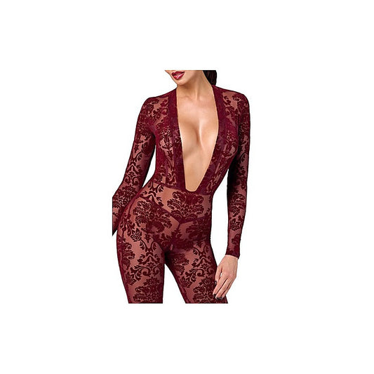 Kink Royal V Neck Womens Catsuit by Noir Handmade - Teddies and Bodysuits